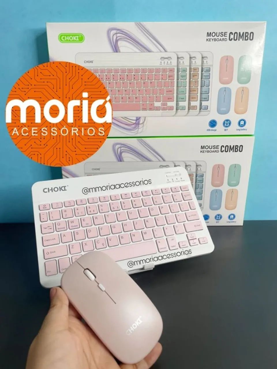Kit Teclado e Mouse Sem Fio Bluetooth Recarregável  - Foto 4