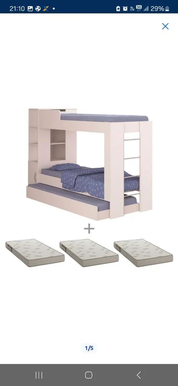 BELICHE com cama auxiliar NOVA - Foto 2