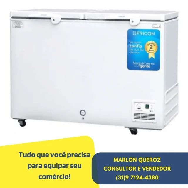 Freezer Horizontal 2 Tampas Fricon 411L