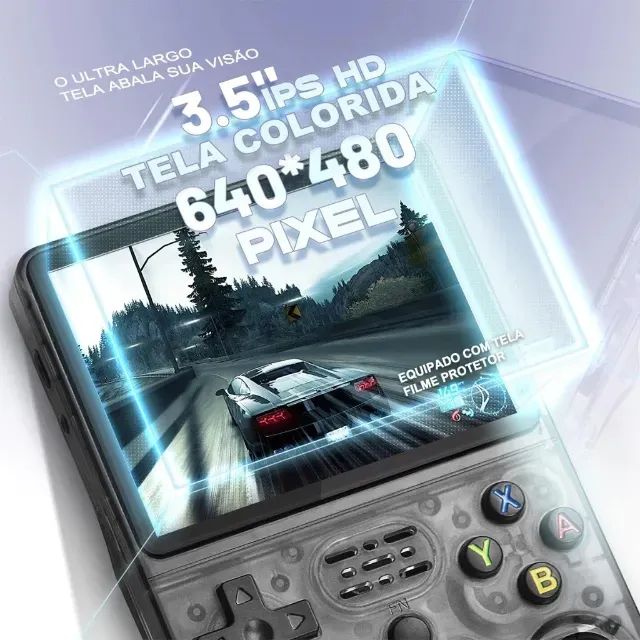 Console Portátil R36S + de 15.000 Jogos Vídeo Game 64g Linux Tela IPS 3.5 Polegadas - Foto 4