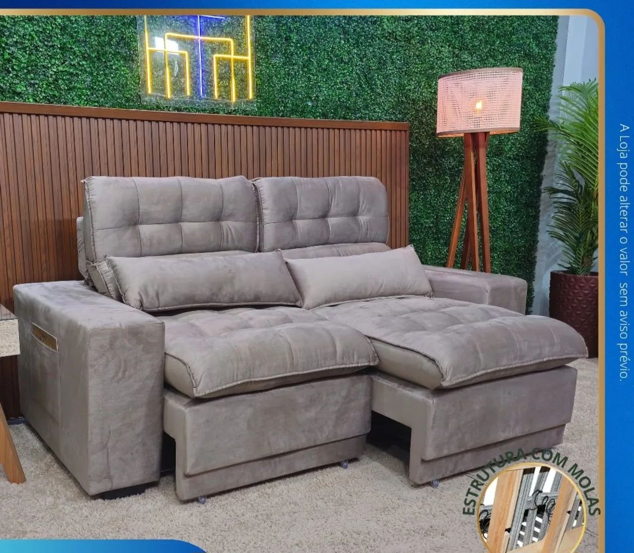 Sofa retrátil e reclinável p/4 lugares - Foto 2