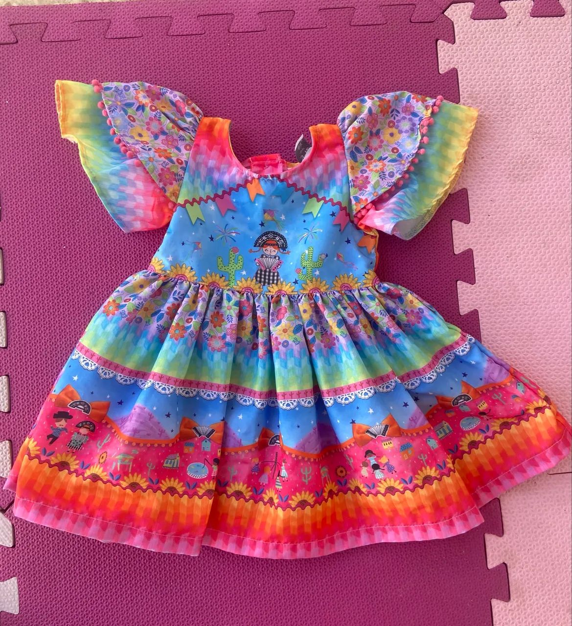 Vestido Junino Alphabetinho 9-12 meses