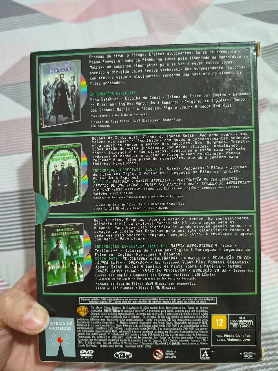 BOX ORIGINAL DVD'S TRILOGIA MATRIX - Foto 3
