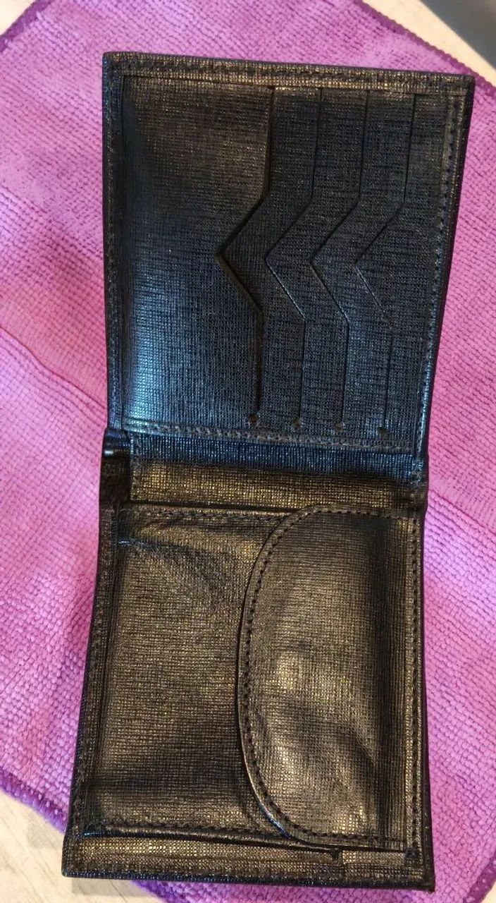 Carteira masculina em couro, super nova! - Foto 3