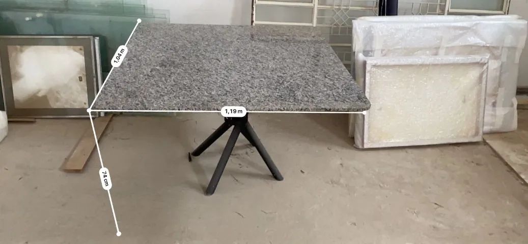 Mesa de granito com pés de ferro - Foto 5
