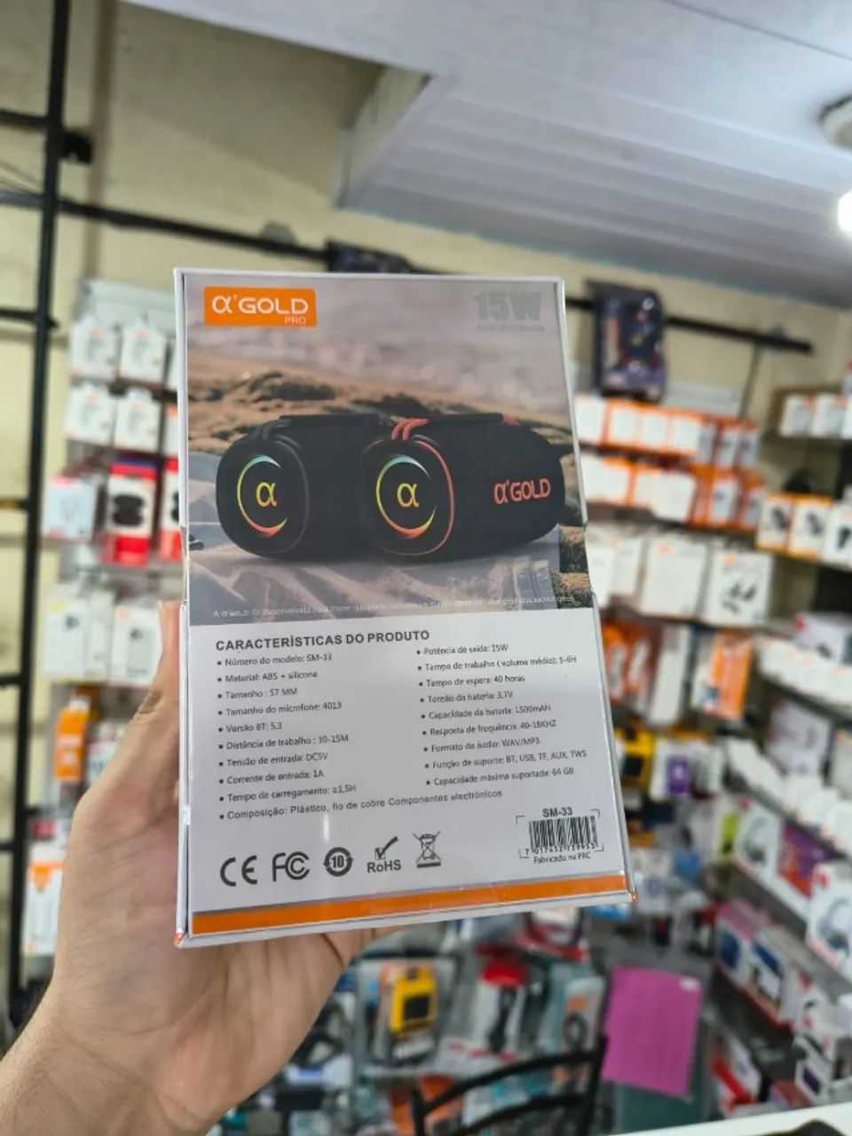 Caixa de Som Bluetooth 15W A'Gold SM-33 - Foto 2