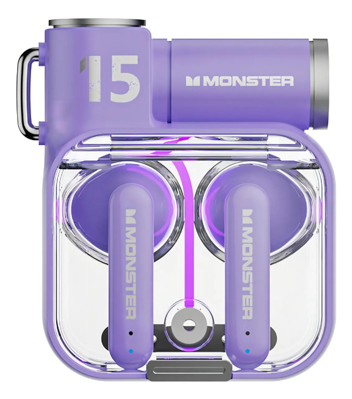 Fone Bluetooth Monster XKT15 Violeta TWS Sem Fio c/ Microfone