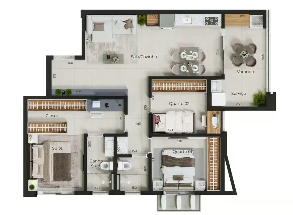 PLANTA 66m²