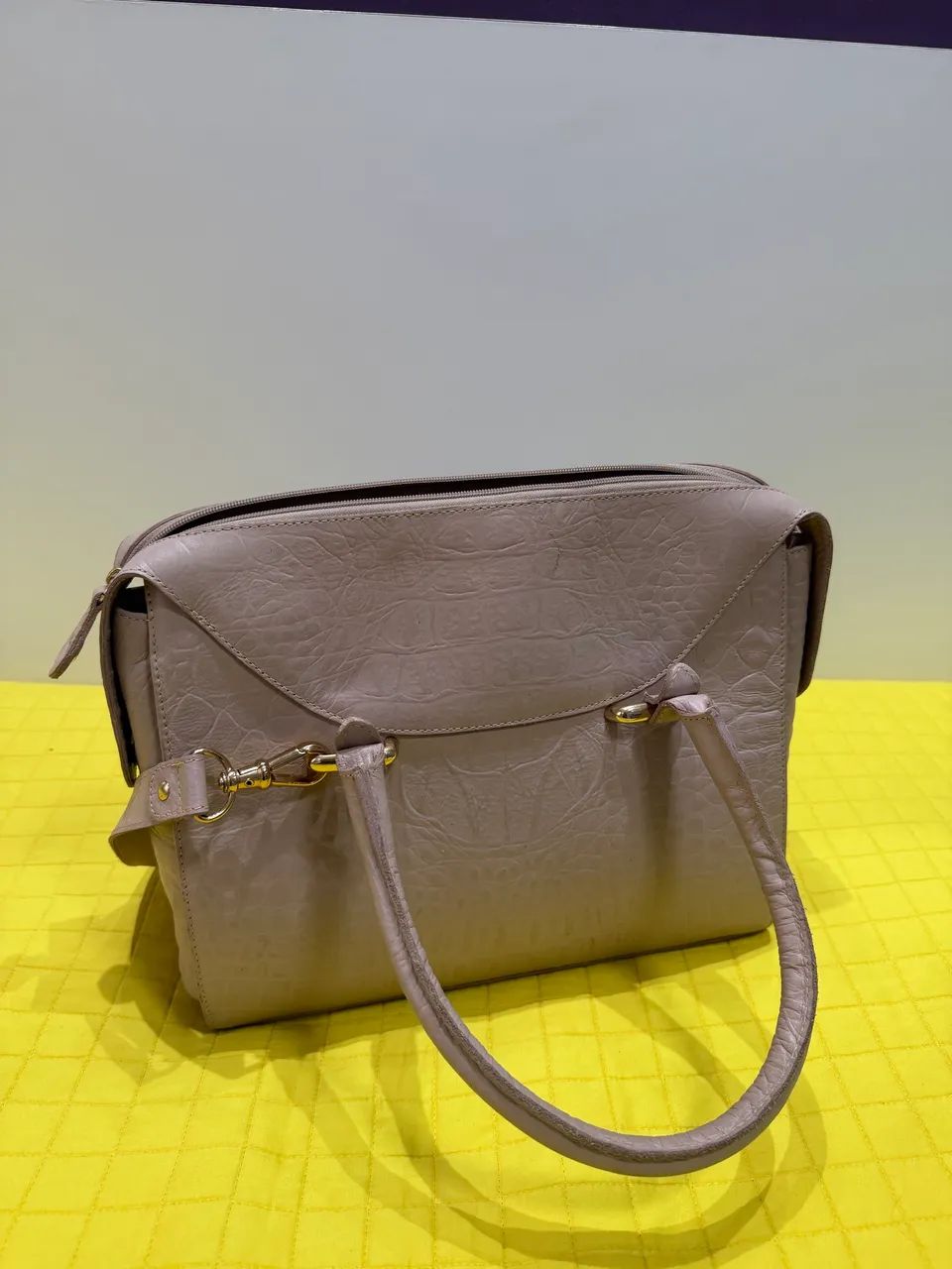 Bolsa Carmen Steffens - Couro Croco - Foto 3