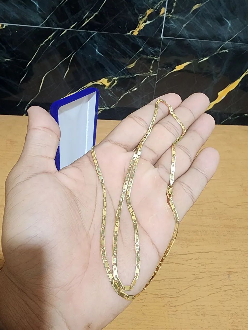 CORDÃO DE OURO 750K PIASTRINE  - Foto 4