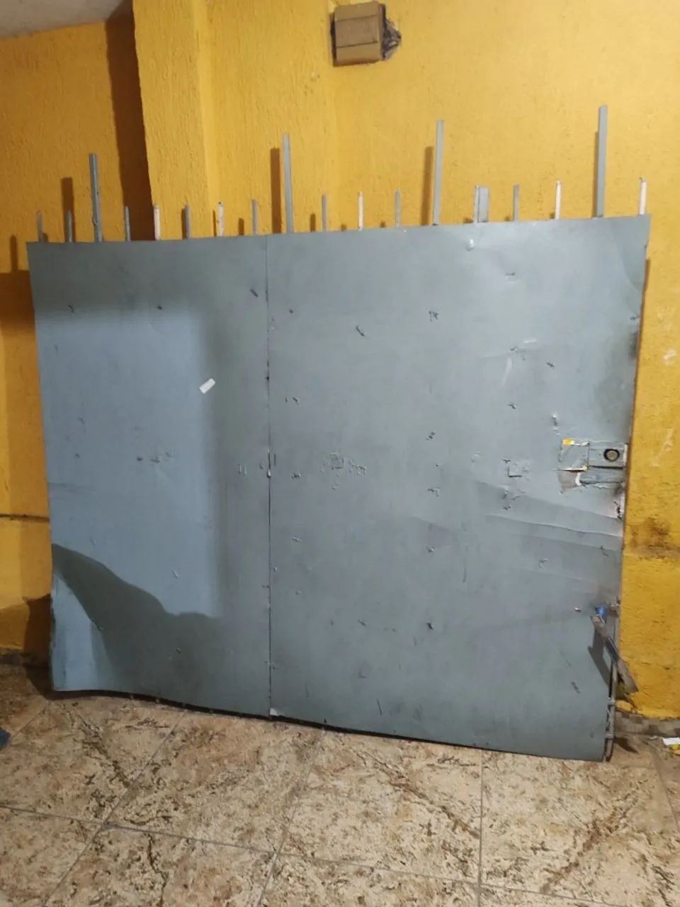 Portão de grade maciça com chapa galvanizada que não enferruja 407687862116034560