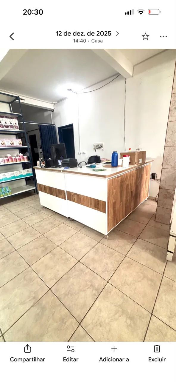 Balcão Caixa Comercial Grande em MDF com Gavetas - Loja/Recepção