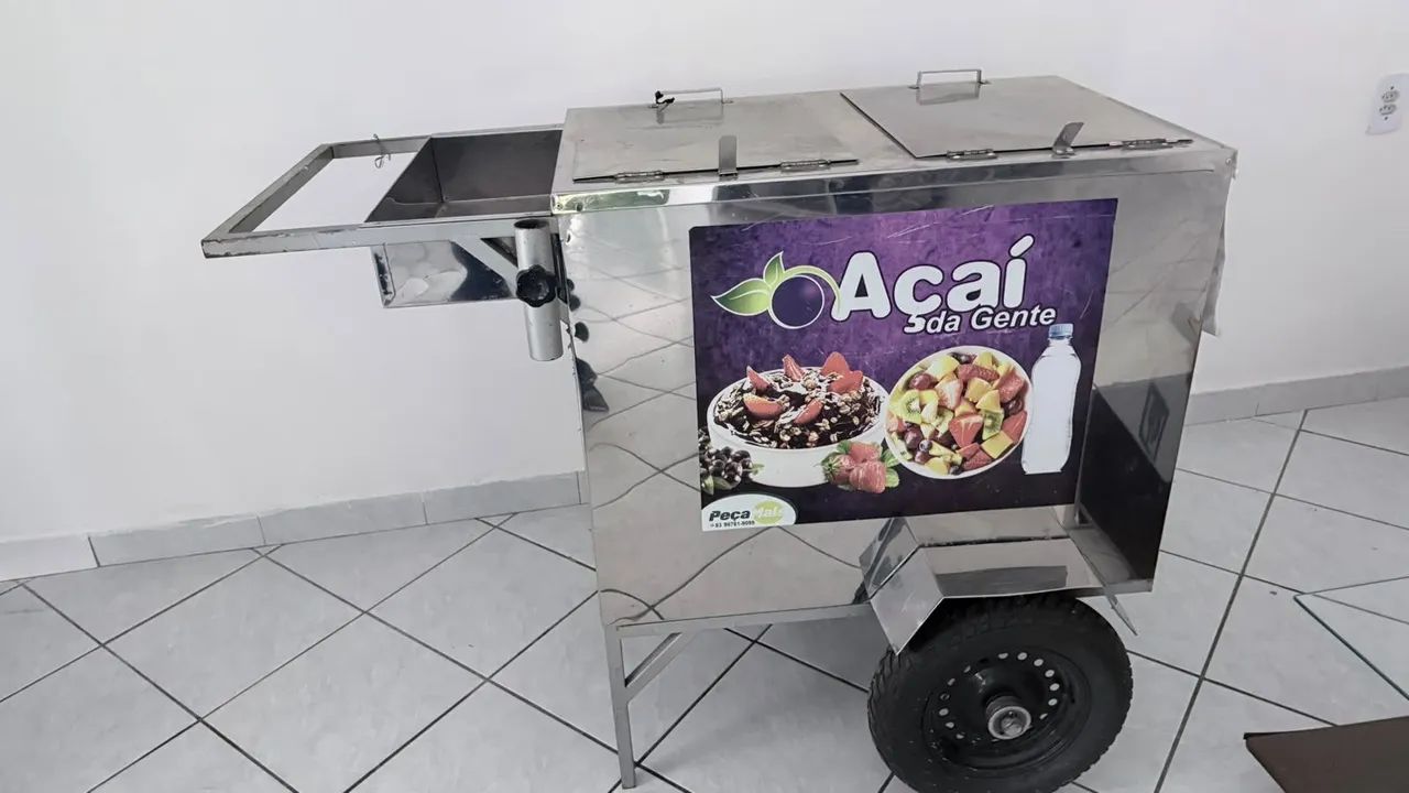 Carrinho para açaí e salada de frutas/2 cubas - Foto 3