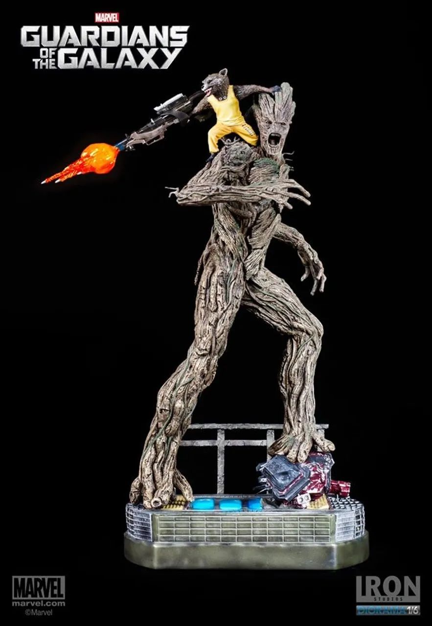 Rocket & Groot Guardiões da Galáxia Prison Breakout 1/6 Iron Studios (LEIA DESCRIÇÃO)