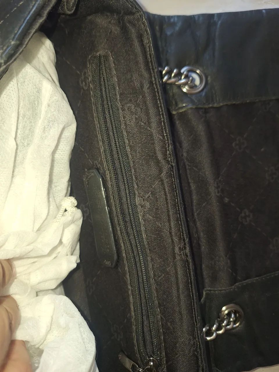 Bolsa capodarte preta em couro legítimo  - Foto 3
