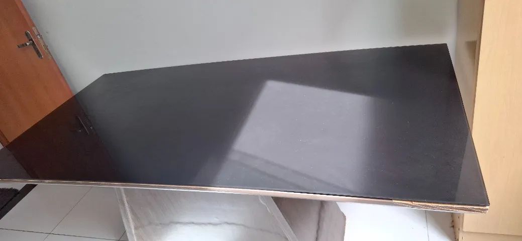 Tampo de vidro preto retangular  - Foto 2