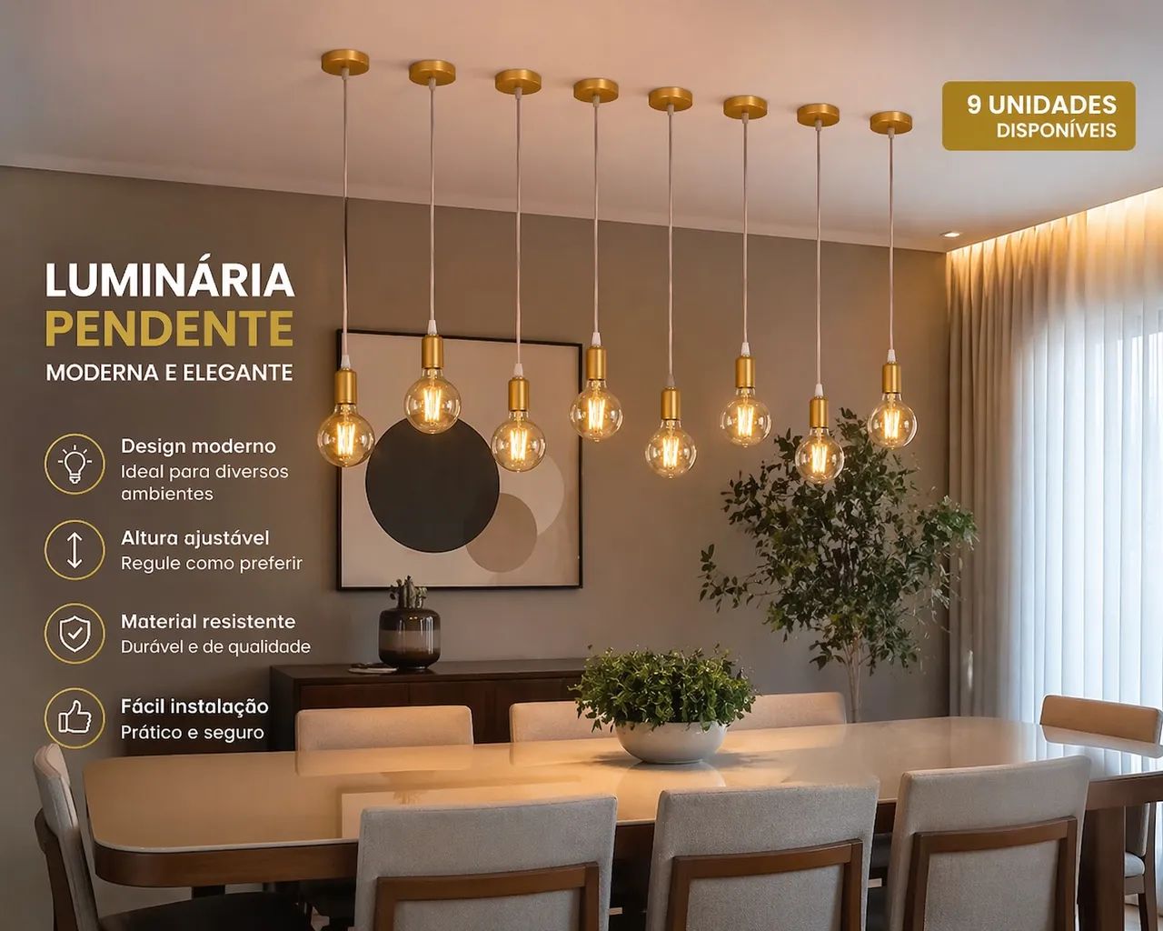 Luminária Para Sala Loja C Lâmpada R$50