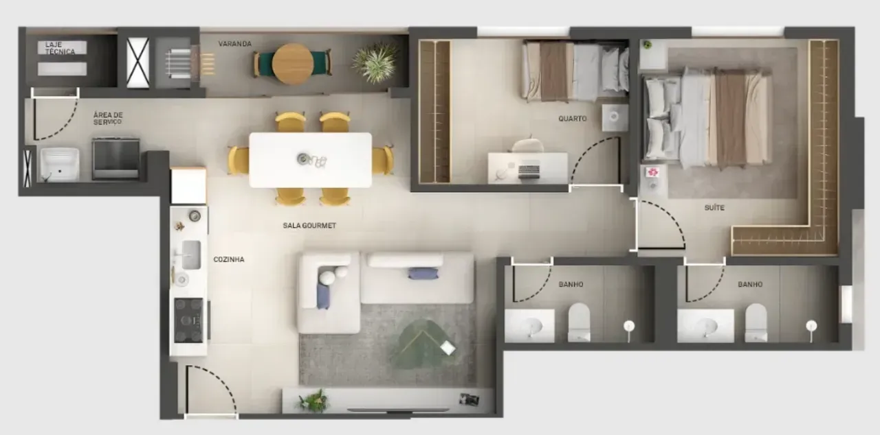 PLANTA 71m²