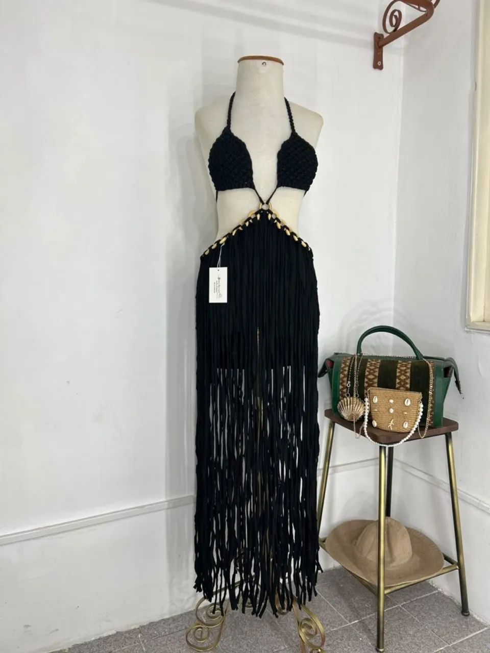 Vestido macramê 