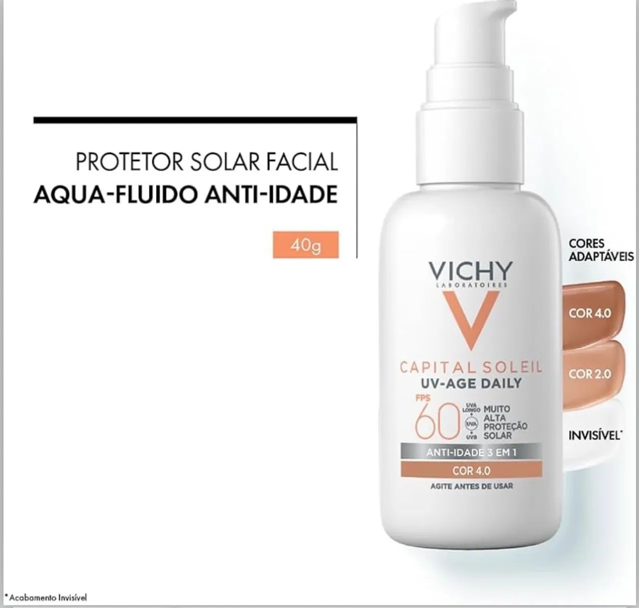 Protetor Solar Facial VICHY 60 FPS - Foto 2