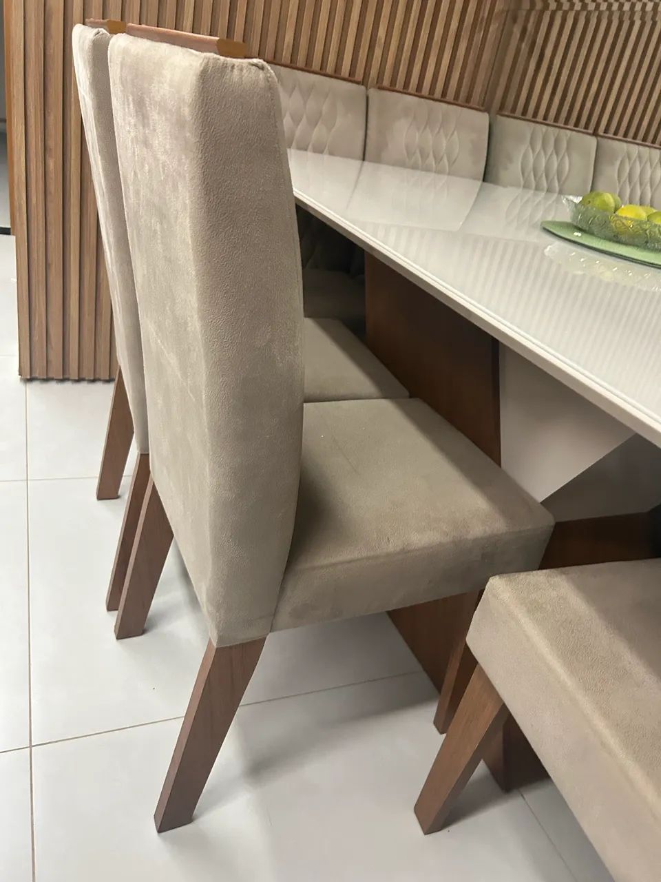 Mesa de vidro 6 cadeiras 