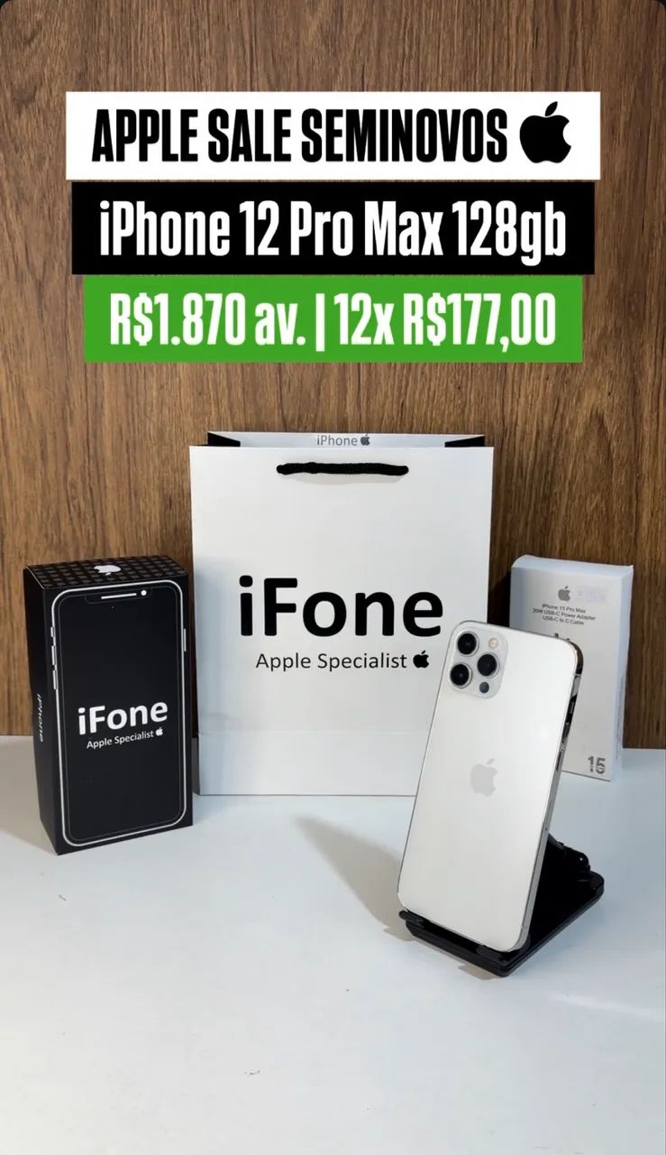iPhone 12 Pro Max 128gb Seminovo - Celulares e Smartphones - Novo