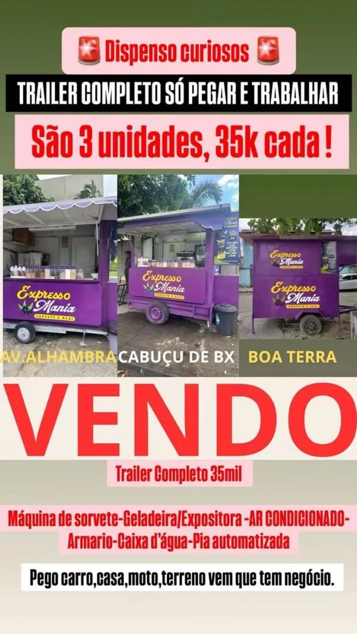 Vendo 3 trailer cada um 