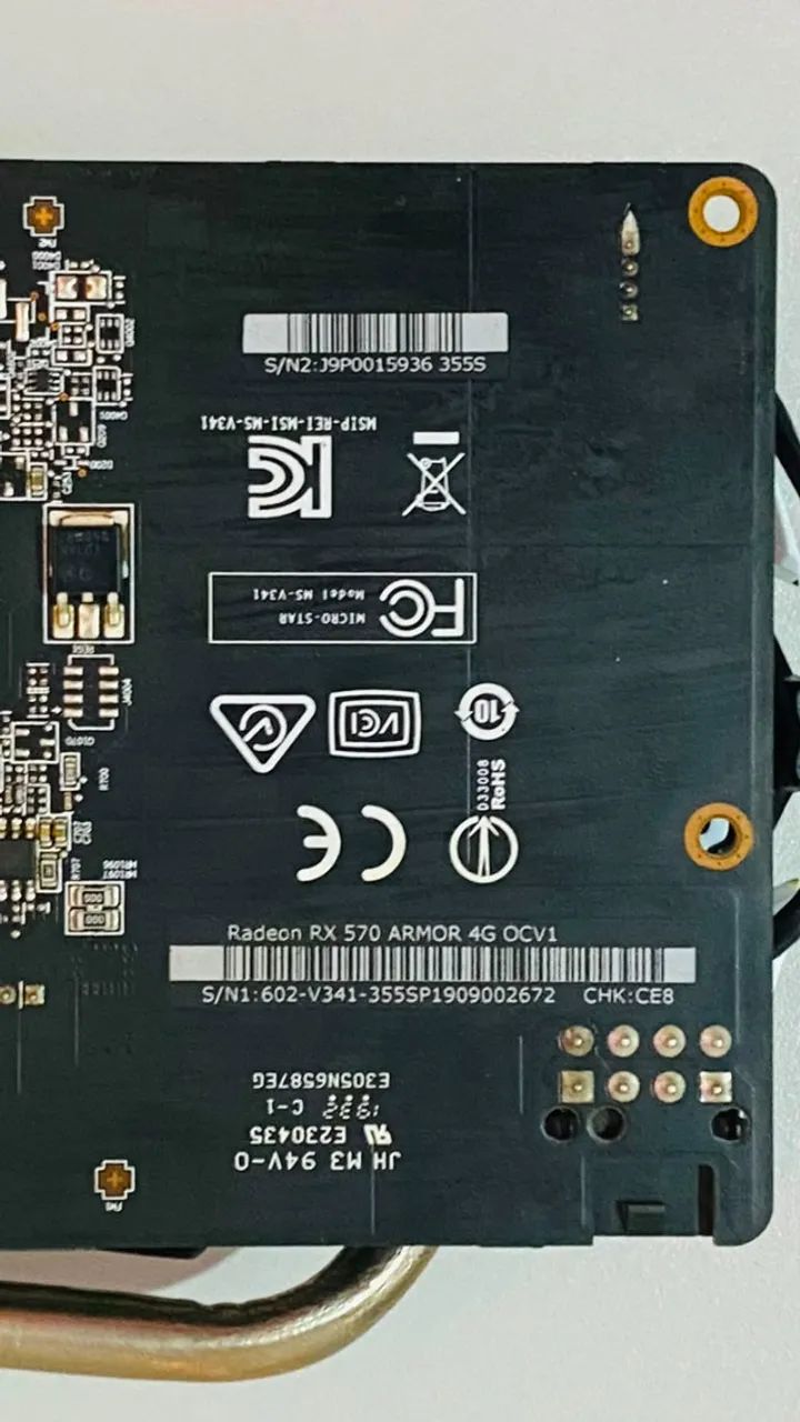 placa de video RX570 ARMOR 5G