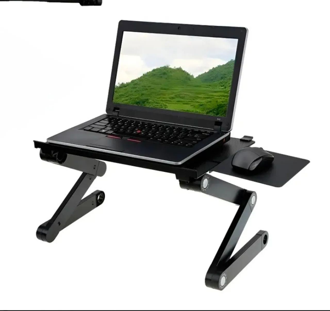 Suporte articulado para notebook com mousepad e ventilador cooler usb
