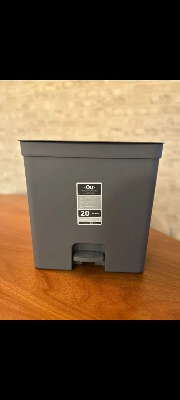 LIXEIRA NOVA 20L "OU" C/ PEDAL