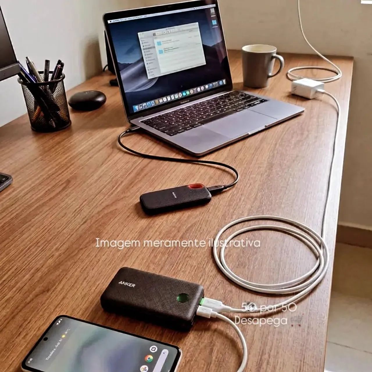 Kit 4 Cabos USB Novos Micro-USB e Tipo C com Medidas Variadas - Foto 3