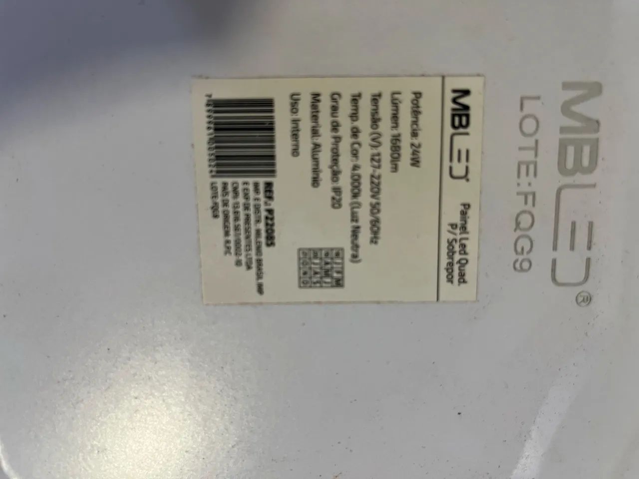 Painel Plafon Led Sobrepor 30X30cm 24W 4000K Bivolt - MB Led 