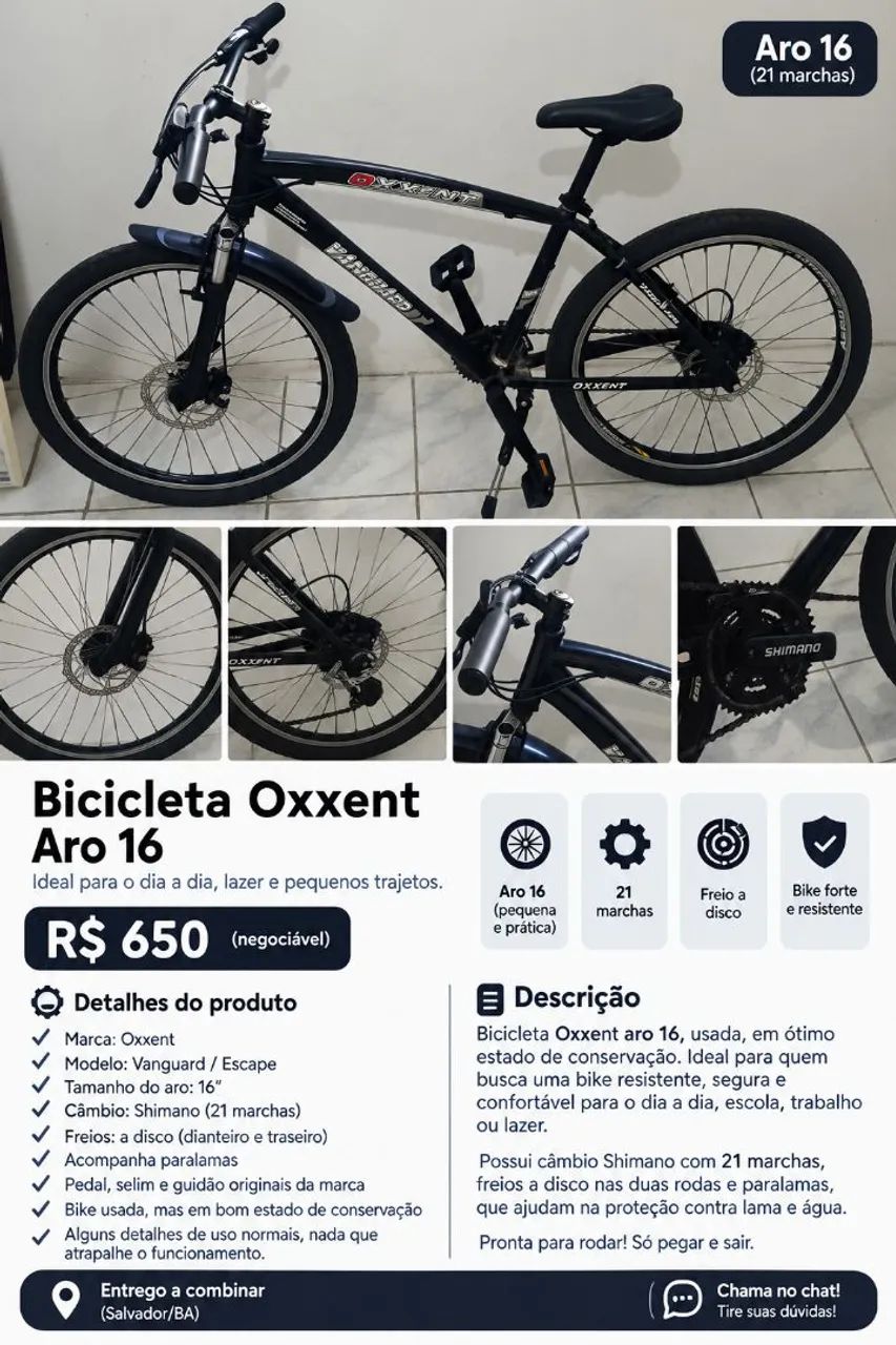 Bicicleta aro 16