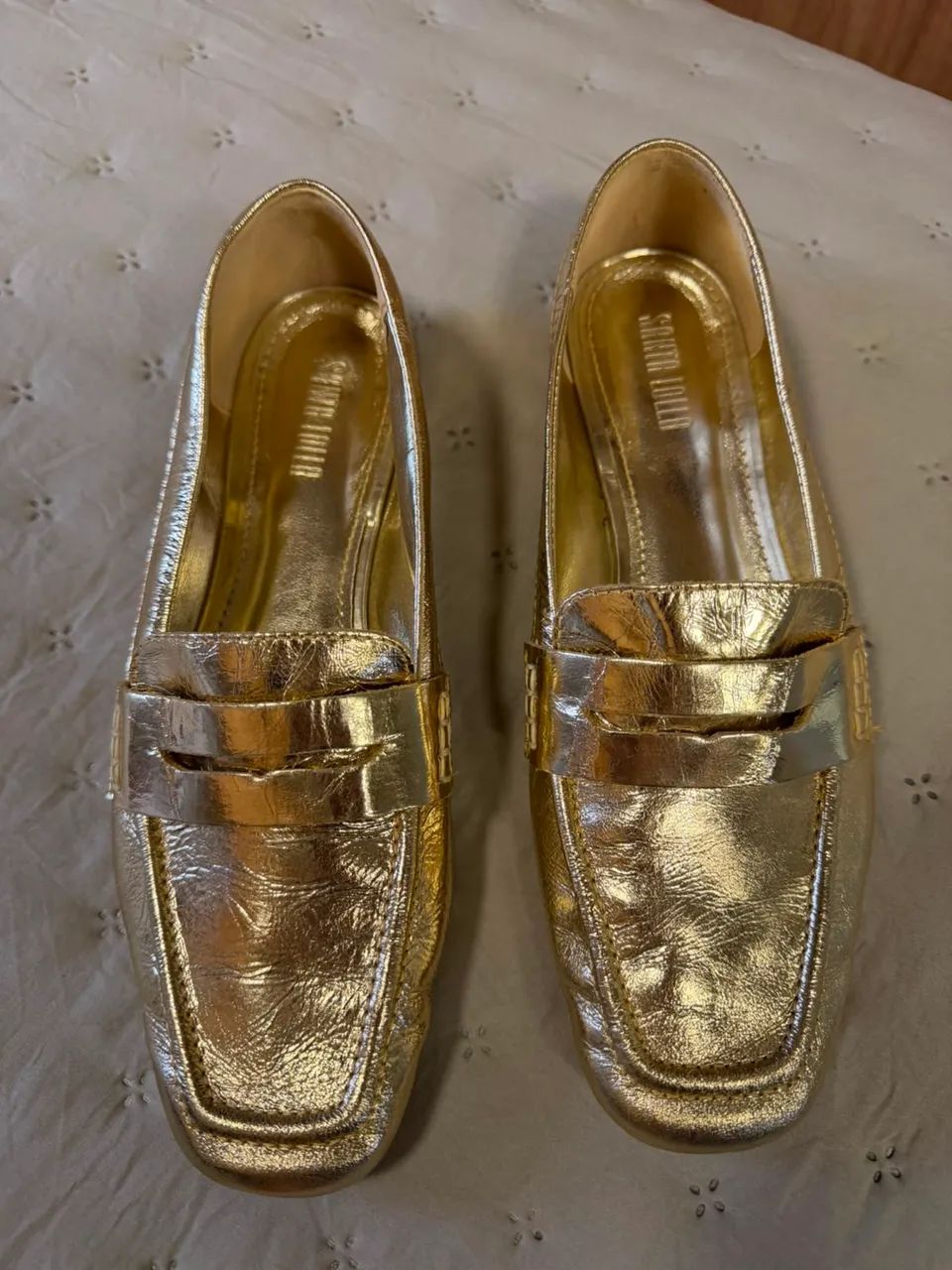 mocassim santa lolla dourado 36