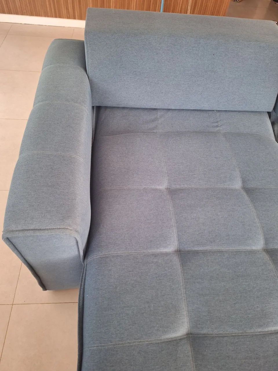 Vendo Sofá Retrátil Linho - Foto 5