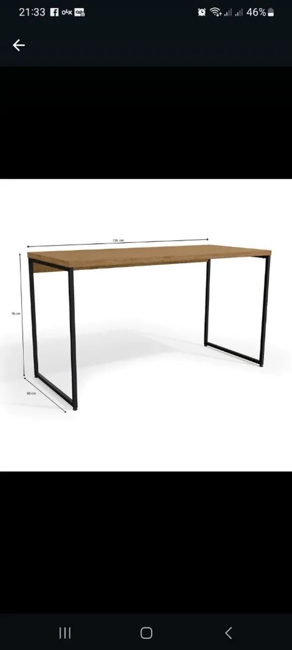 Mesa escrivaninha escritório na oferta hoje novo Garantia 