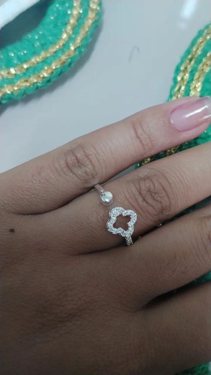 Anéis cravejados prata 925 - Foto 5