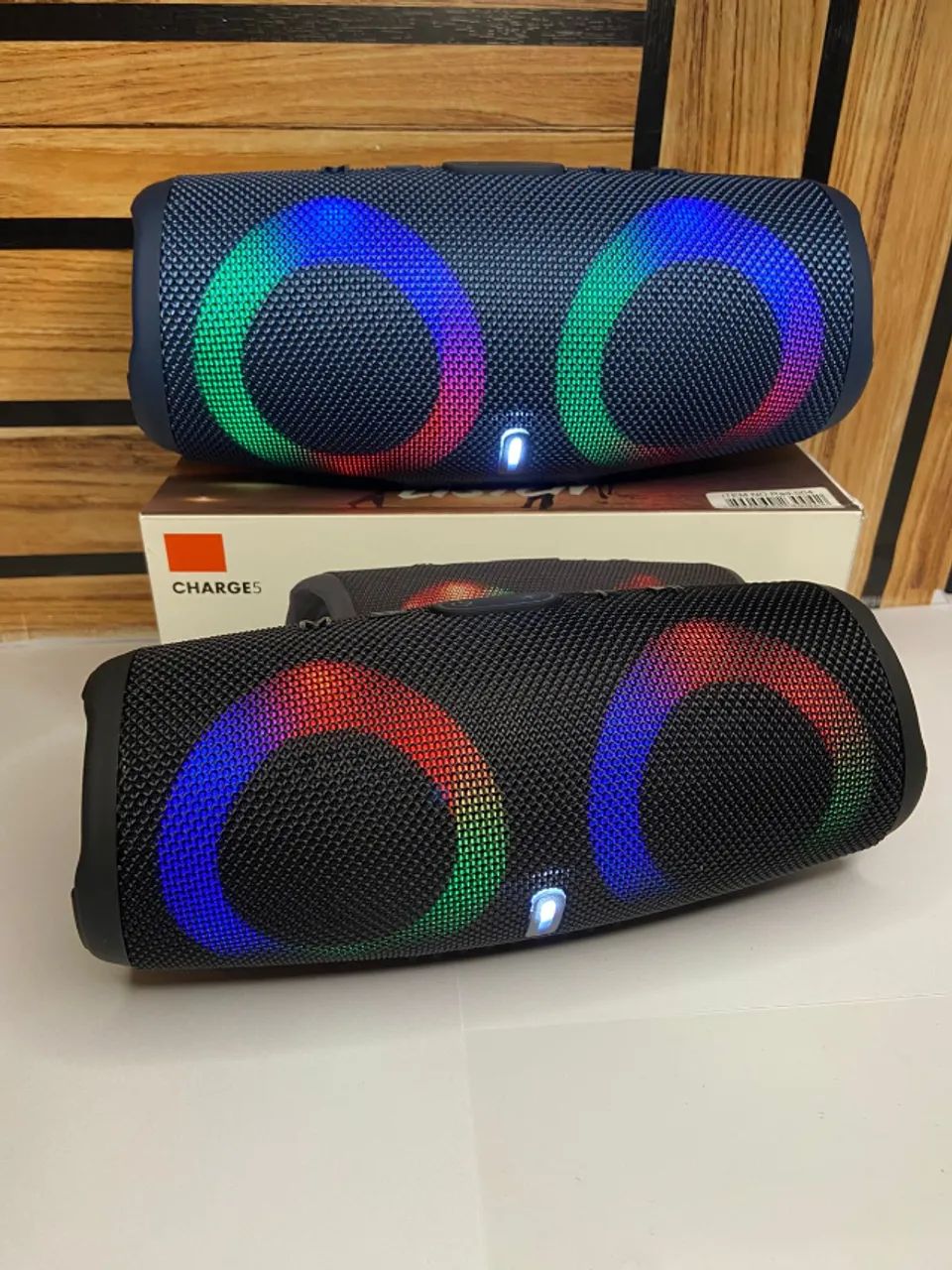Caixa de Som Bluetooth Charge 5 Led RGB varias cores an16
