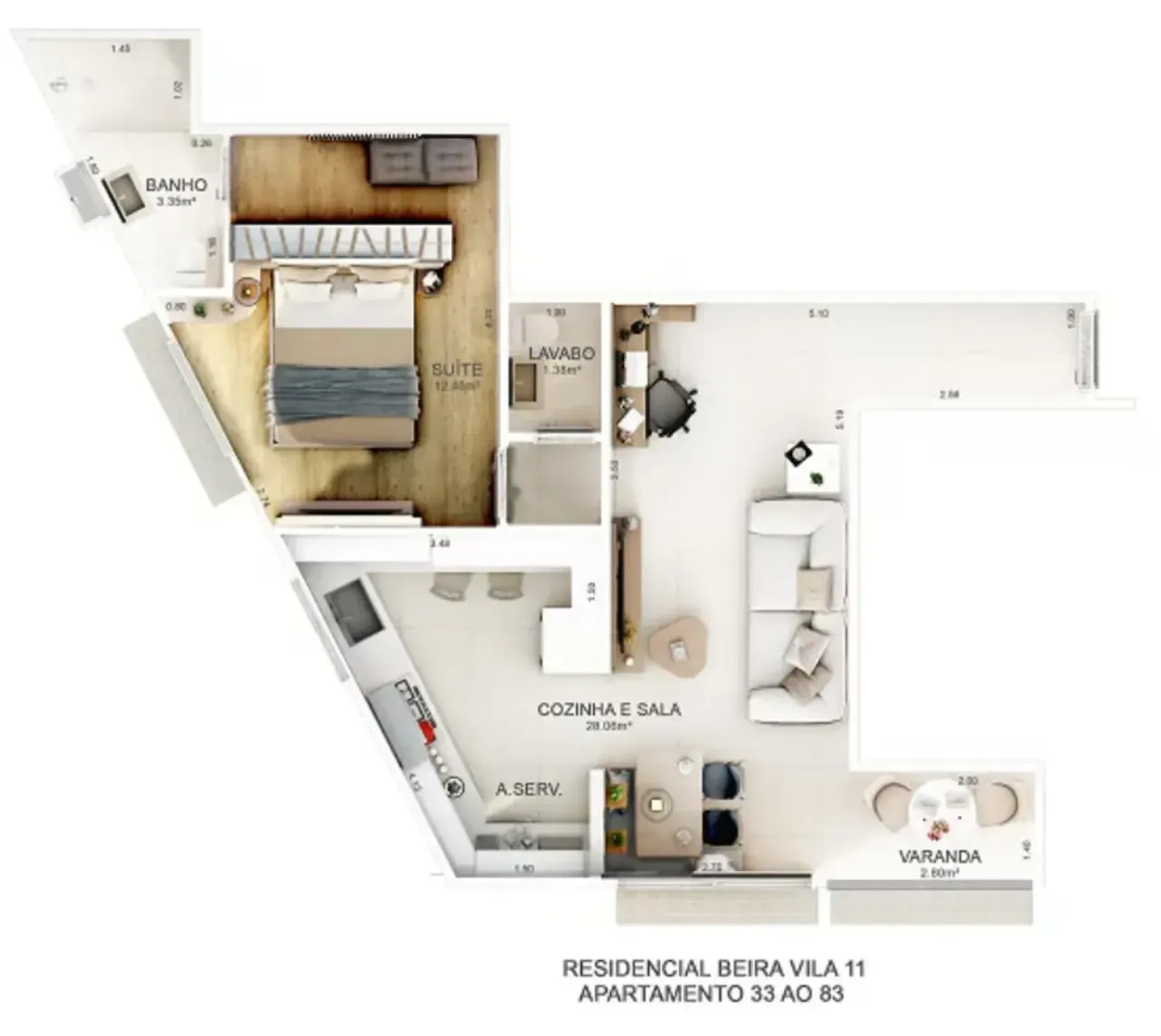 PLANTA 57m²