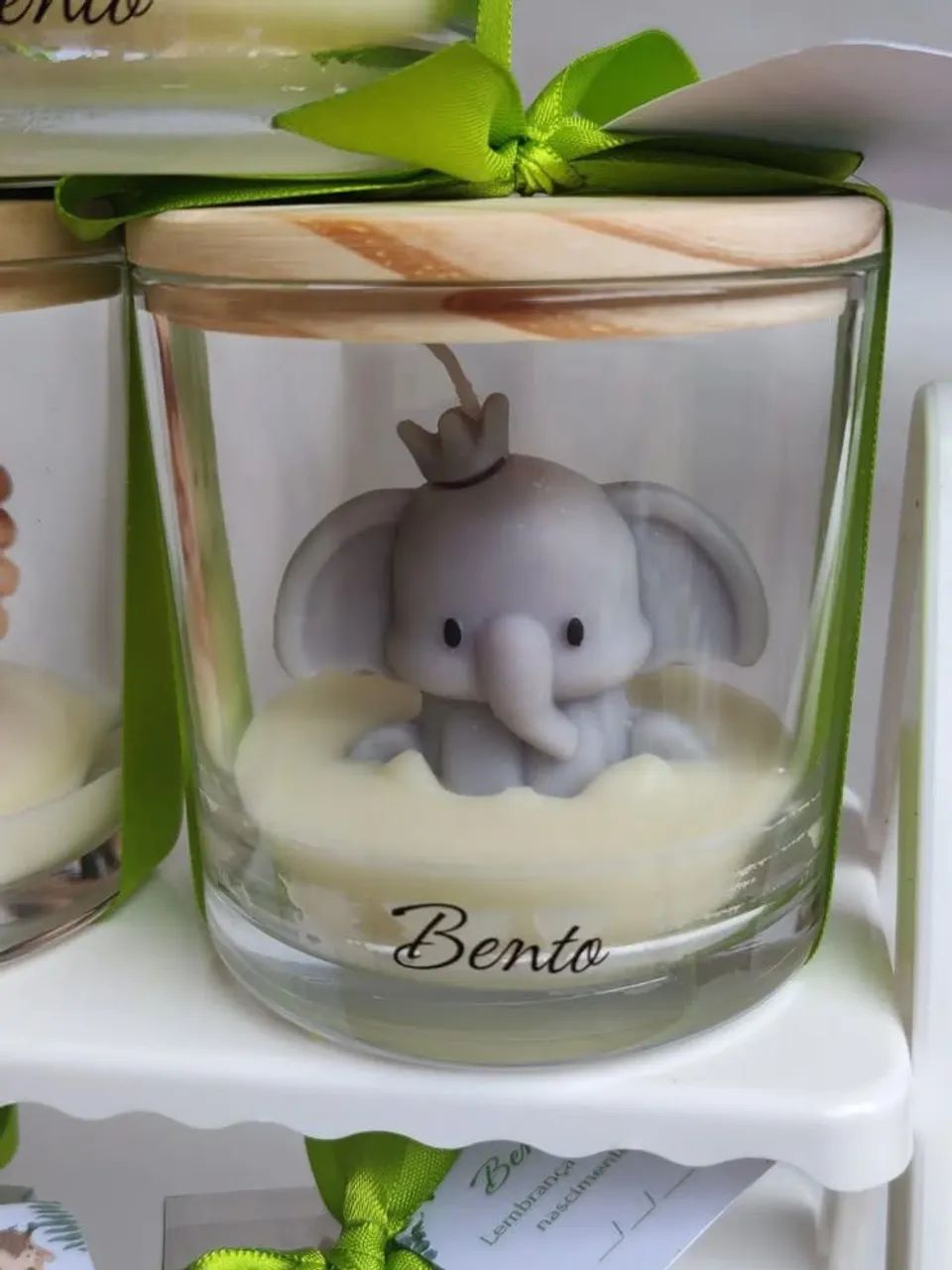 Lembrancinhas safari velas aromáticas com copo de vidro pate - Foto 4