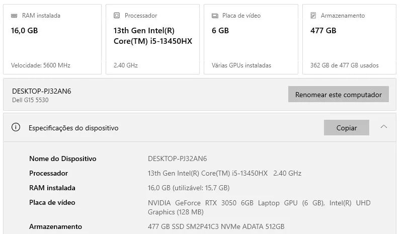 Notebook Dell G15 5530 - Foto 4
