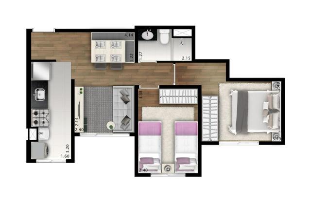 Apartamento - 2 Dorm. - Vista Club Jandira - Foto 13