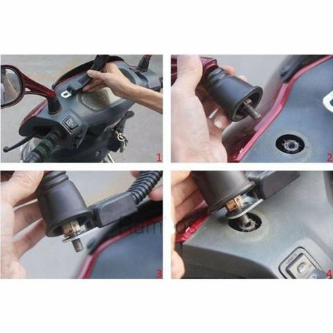 Suporte Celular Smartphone Gps Moto Retrovisor 6,3 Polegadas - Foto 3