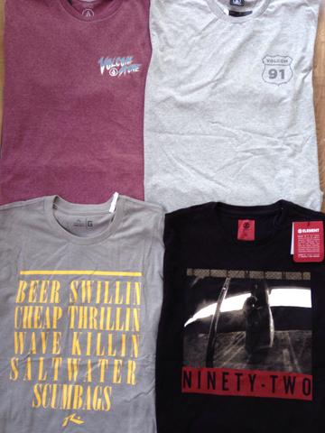Kit 5 camisetas marcas surf/skate originais entrego - Foto 4