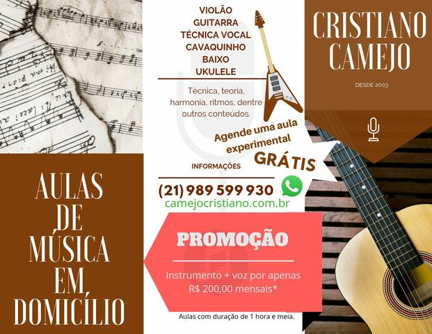 Aulas de música em domicílio
