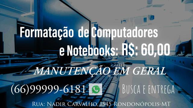 Formatação de Computadores e Notebooks