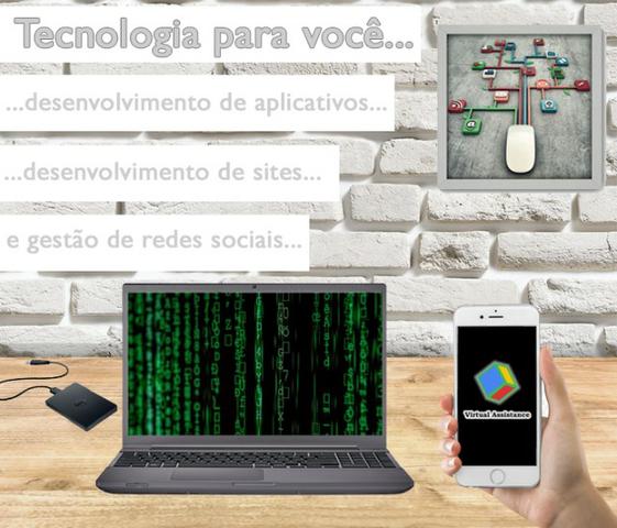 Aplicativos, sites e gestão de redes sociais