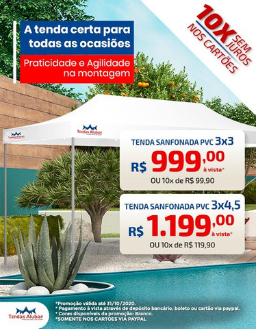 Tendas Piramidais e Sanfonadas