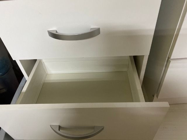 Móvel Criado-Mudo, com 3 gavetas cada, para sala ou quarto, compensado, leve - Foto 5