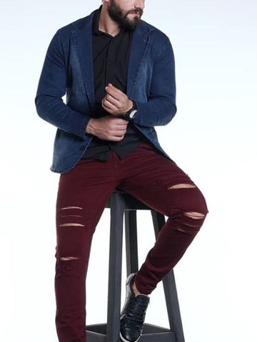 jeans encerado masculino